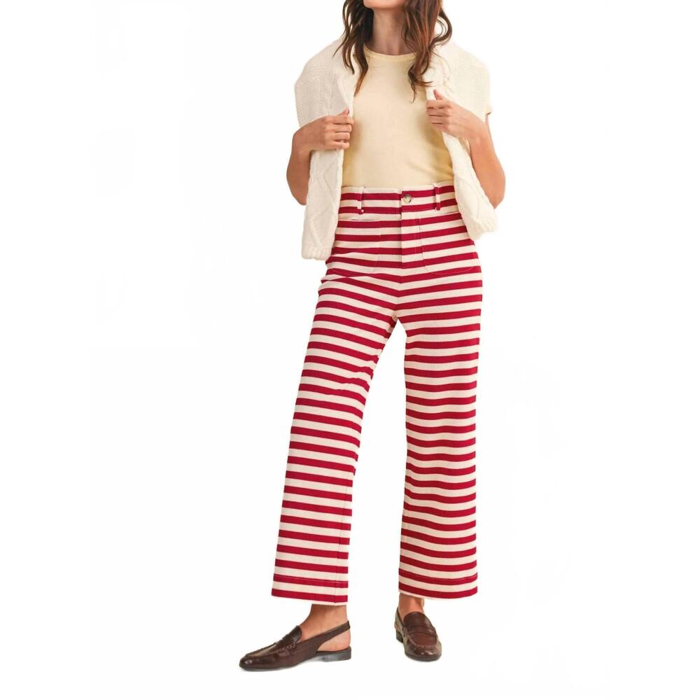 NEW &MERCI keri wide leg pants in red